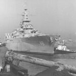 The light cruiser HMS Dido at Copenhagen, 9 May 1945.  I believe the Dido Class light cruisers were the most elegant, and graceful cruisers of WWII.  They Embodied speed, power, and grace in a sleek design and were extremely well armed.