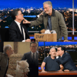 JUST IN: Colbert was canceled. But just one phone call changed everything — The call he just received made CBS turn pale. They erased his name without mercy. No warning. No farewell. No tribute. Just a disappearance in silence. Today, Stephen Colbert’s phone rang — and it wasn’t just a phone call. It was a resurrection. A single conversation powerful enough to overturn the entire script that CBS thought they were controlling.