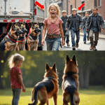 When a shy little girl transferred to a new school, the local bullies thought she’d be an easy target. But what they didn’t realize was that she had a powerful protector waiting just beyond the school gates—her German Shepherd, a trained rescue dog with an instinct for danger. What happened next stunned the school, silenced the bullies, and sparked a chain of events no one expected. This story isn’t just about bullying—it’s about bravery, loyalty, and a dog who refused to back down. Click the link to find out what really happened.