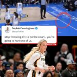 Caitlin Clark shared a moment postgame with Olympic gold medalist Jordan Chiles